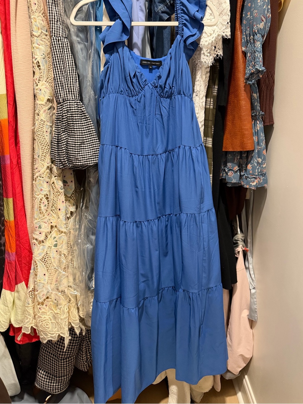 ENGLISH FACTORY Ruffle Sleeve Maxi Dress - Picture 3 of 3